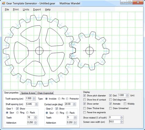 Gear Template Generator