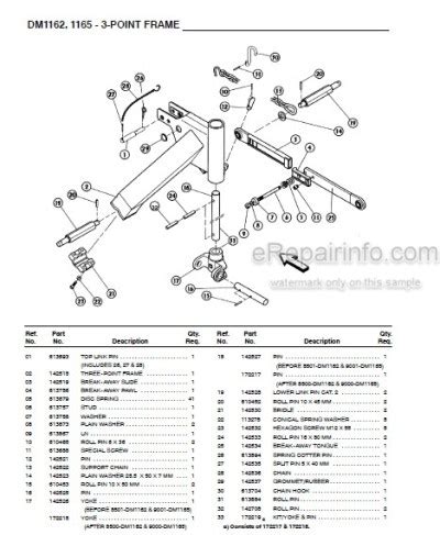 Gehl 1162 1165 Disc Mower Parts Manual