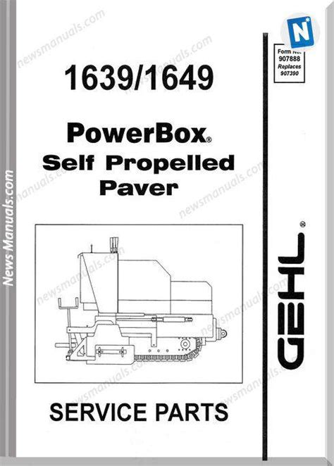 Gehl 1639 1649 Asphalt Pave Parts Manual