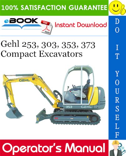 Gehl 353 373 Compact Excavator Parts Manual