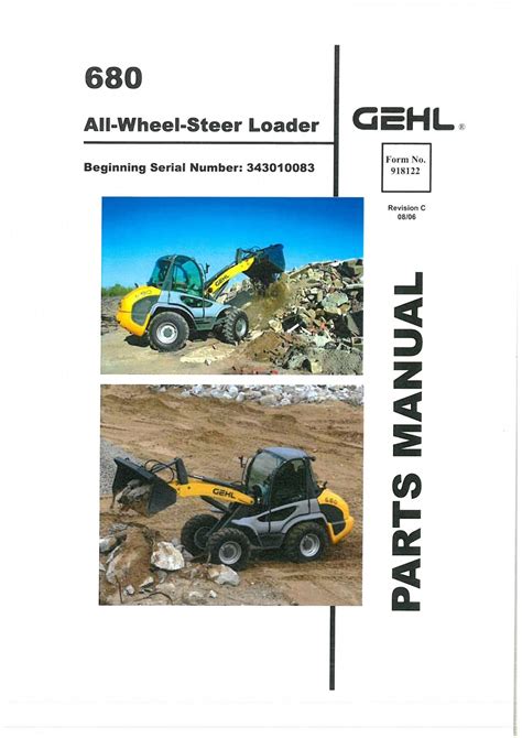 Gehl 680 All Wheel Steer Loader Parts Manual