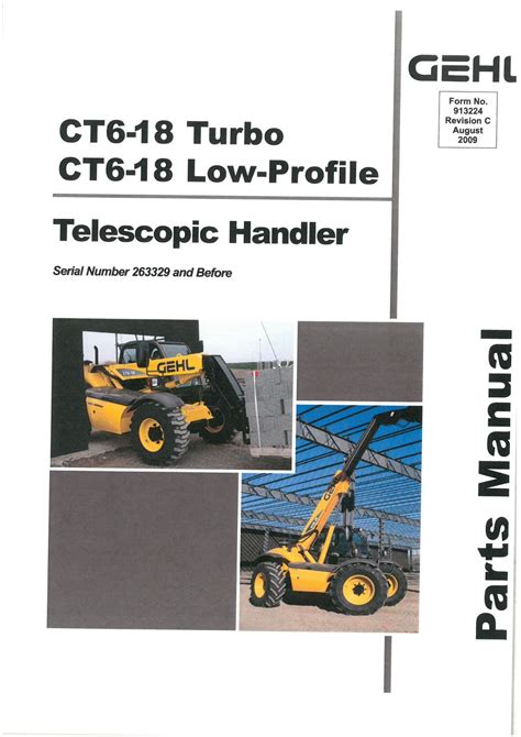 Gehl Ct6 18 Turbo Telescopic Handler Parts Manual