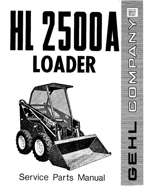 Gehl Hl2500a Skid Loader Parts Manual