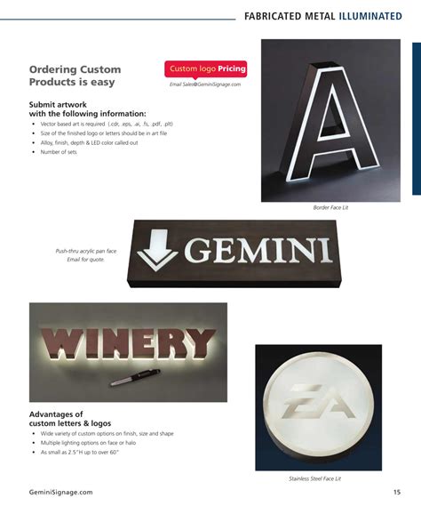 Gemini Letters Catalog