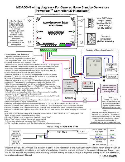 Generac Generator Installation Wiring Diagram