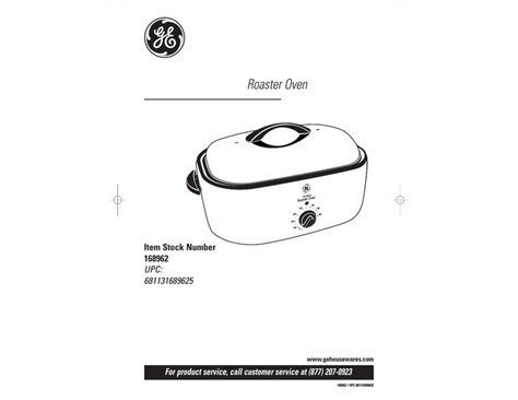 General Electric Roaster Oven Manual