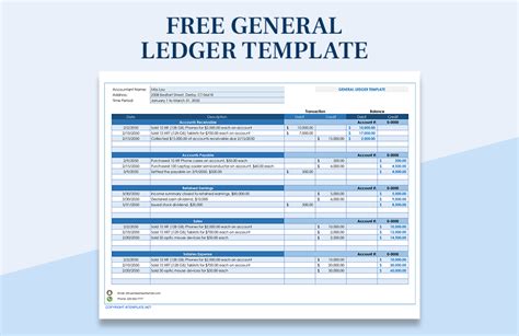 General Ledger Template Google Sheets