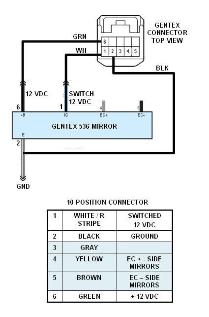 Gentex Mirror Wiring Diagram 12 Pin