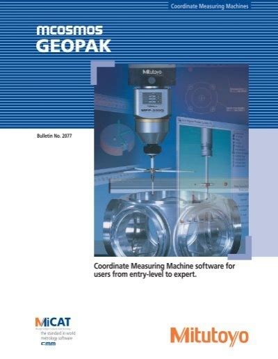 Geopak Mitutoyo Mcosmos Programming Manual