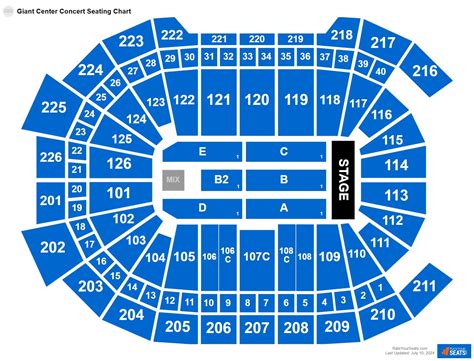 Giant Center Seating Chart Concert