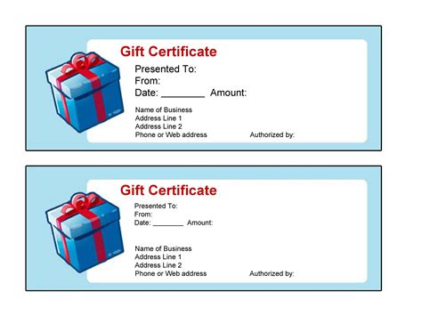 Gift Cirtificate Template