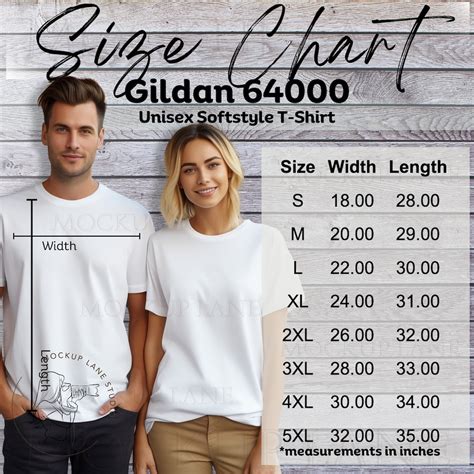 Gildan Size Chart Unisex