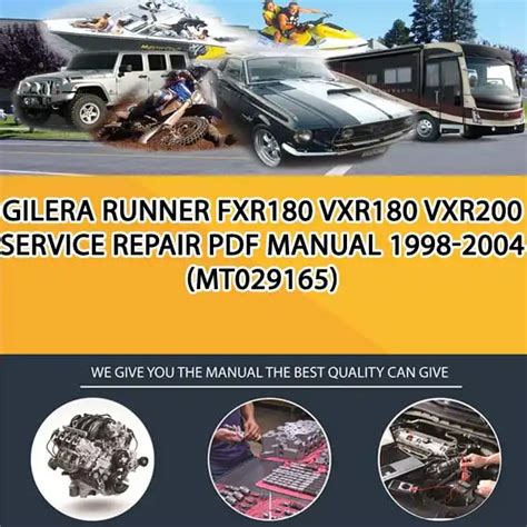 Gilera Runner Fxr180 Vxr180 Vxr200 Service Repair Pdf Manual Download 1998 2004