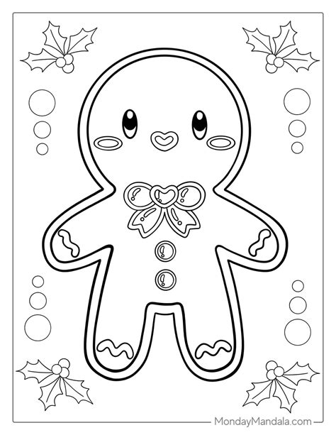 Gingerbread Coloring Sheets Printable