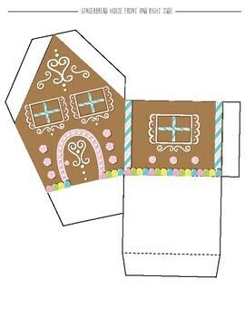 Gingerbread House Box Template