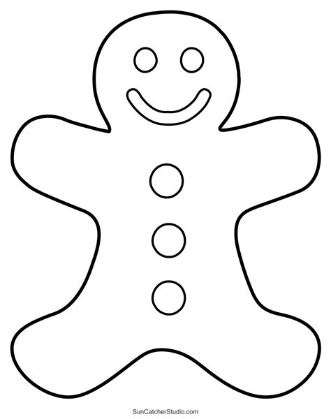 Gingerbread Man Cutout Template