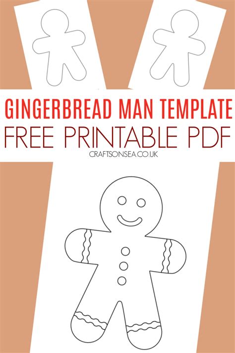 Gingerbread Man Free Template