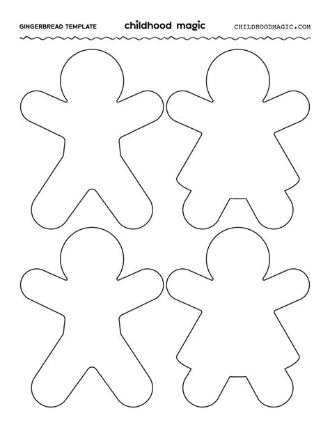 Gingerbread People Template