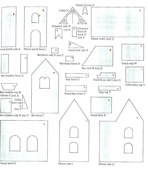 Gingerbread Victorian House Template