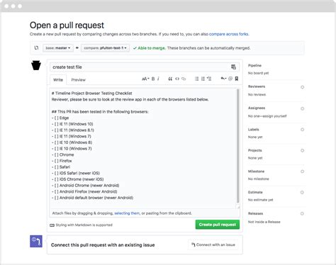 Github Pull Request Template For Organization