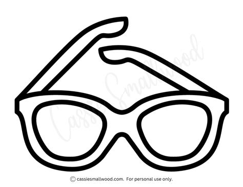 Glasses Outline Printable