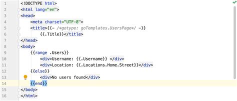 Go Templating Language