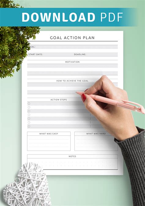 Goal And Action Plan Template