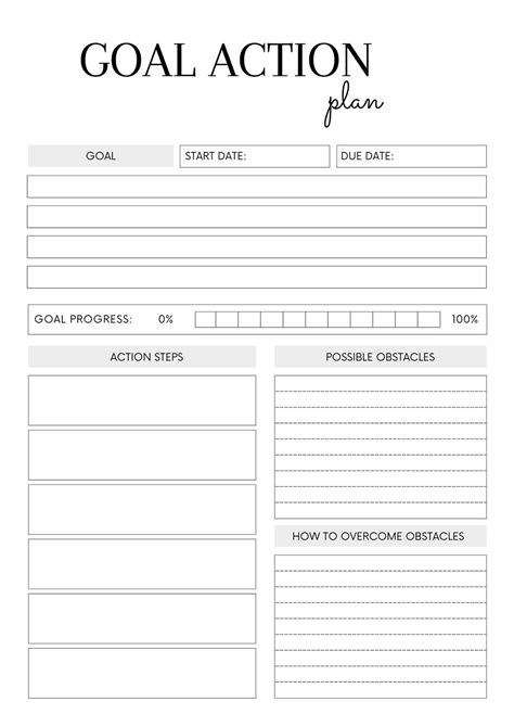 Goal Plan Template