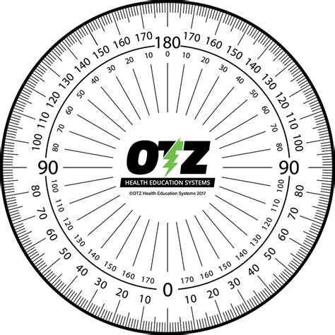 Goniometer Printable