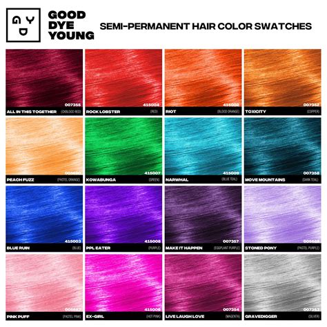 Good Dye Young Color Chart