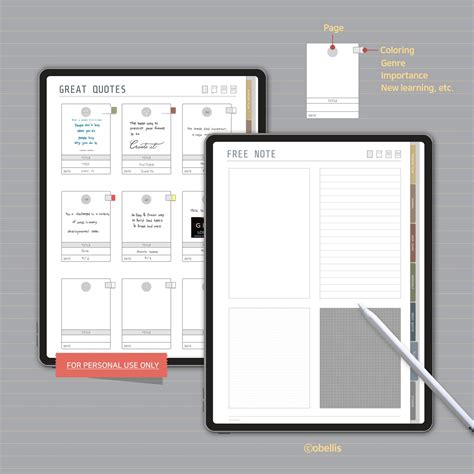 Goodnotes Journal Template