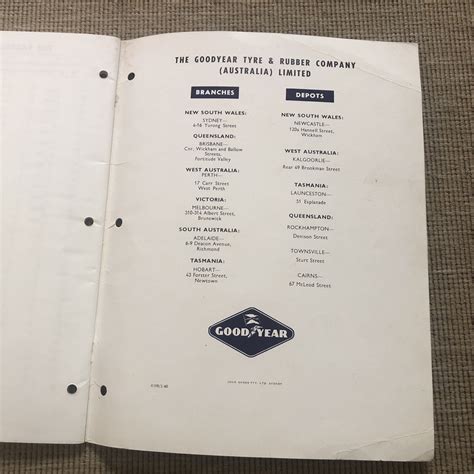 Goodyear Fan Belt Catalogue