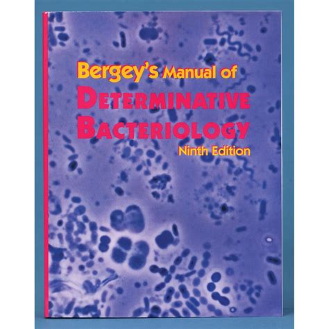 Google Books Bergey S Manual Of Determinative Bacteriology