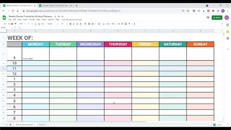 Google Doc Planner Template