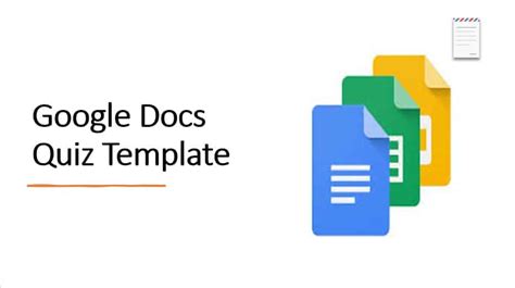 Google Doc Quiz Template