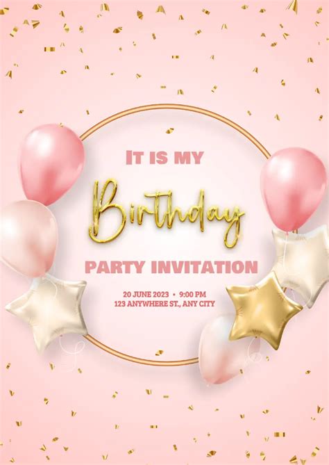Google Docs Birthday Invitation Template