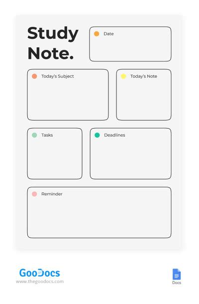Google Docs Notes Templates