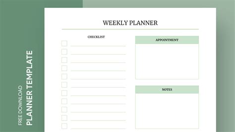 Google Docs Planner Template