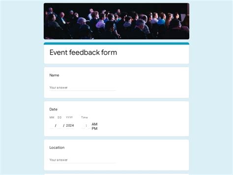Google Forms Event Feedback Template
