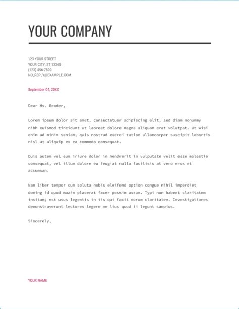 Google Letter Templates