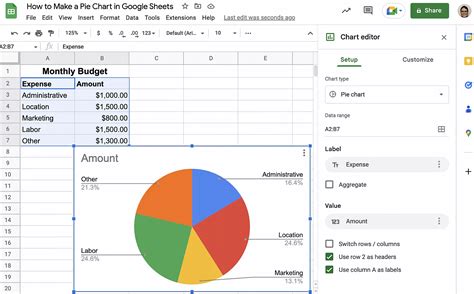 Google Sheet Pie Chart