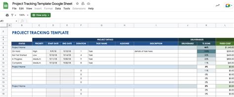 Google Sheet Time Tracking Template