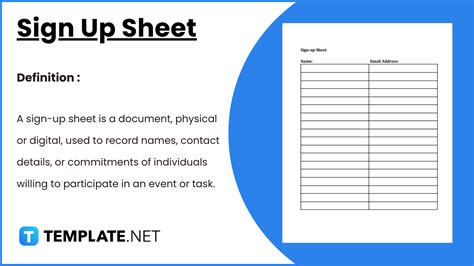 Google Sign Up Sheet Template