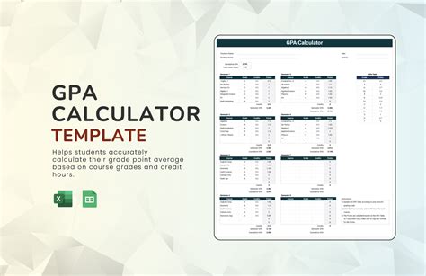 Gpa Calculator Excel Template