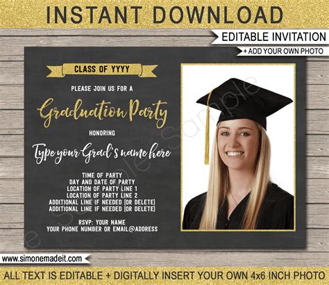 Grad Party Invites Templates