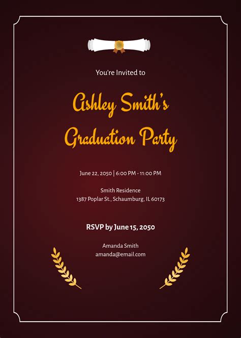 Graduation Invitation Template Free