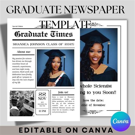 Graduation Newspaper Template