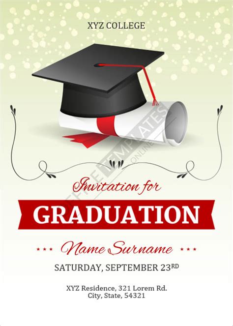 Graduation Party Invitation Templates Free