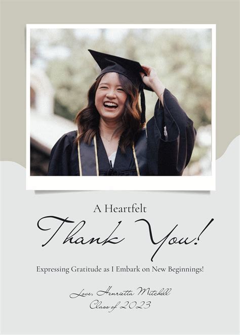 Graduation Thank You Card Template