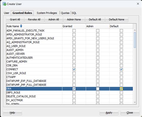 Grant Catalog Role To User Oracle